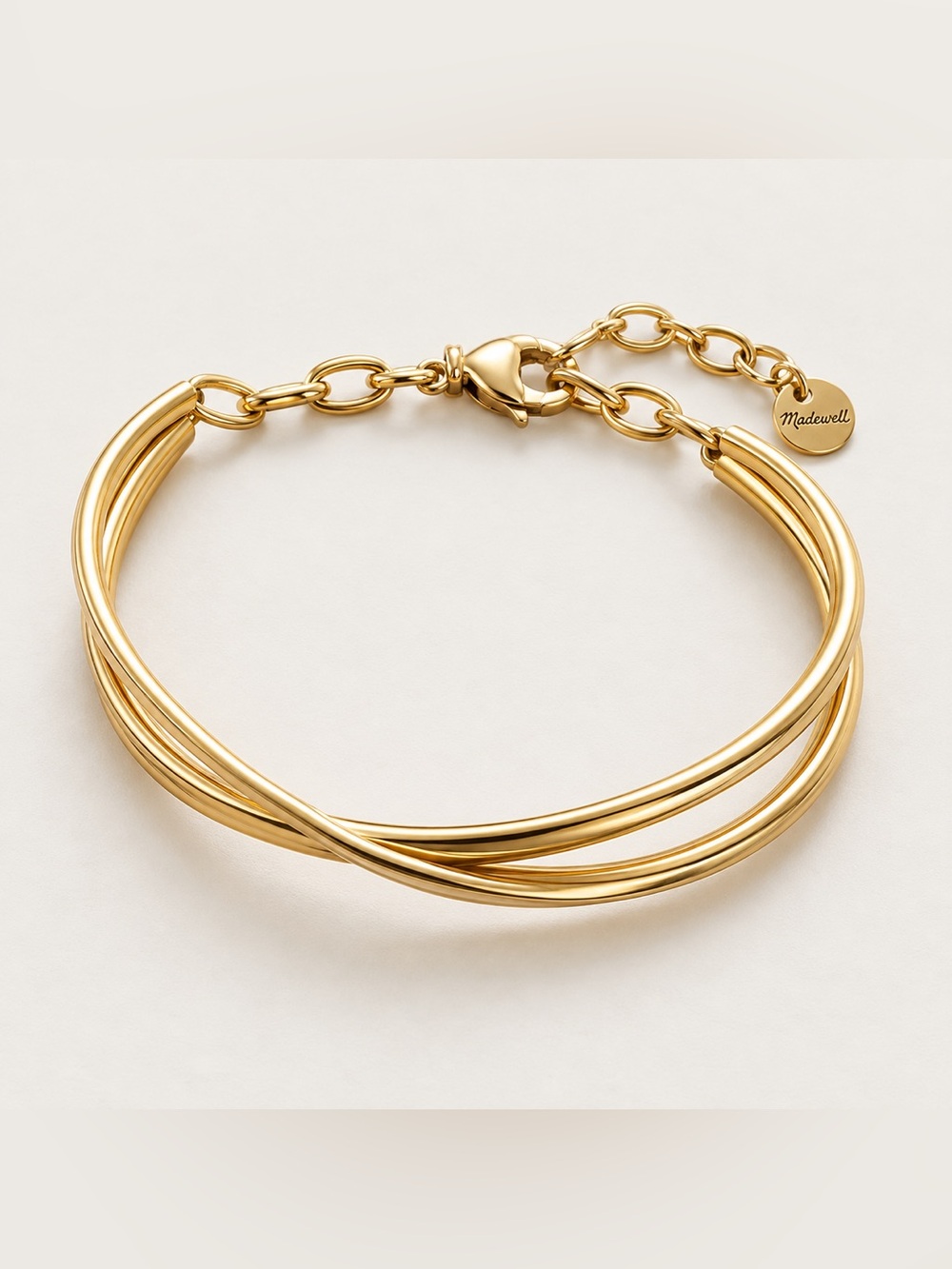 Madewell Polished Gold Multi-Strand Twist Bracelet